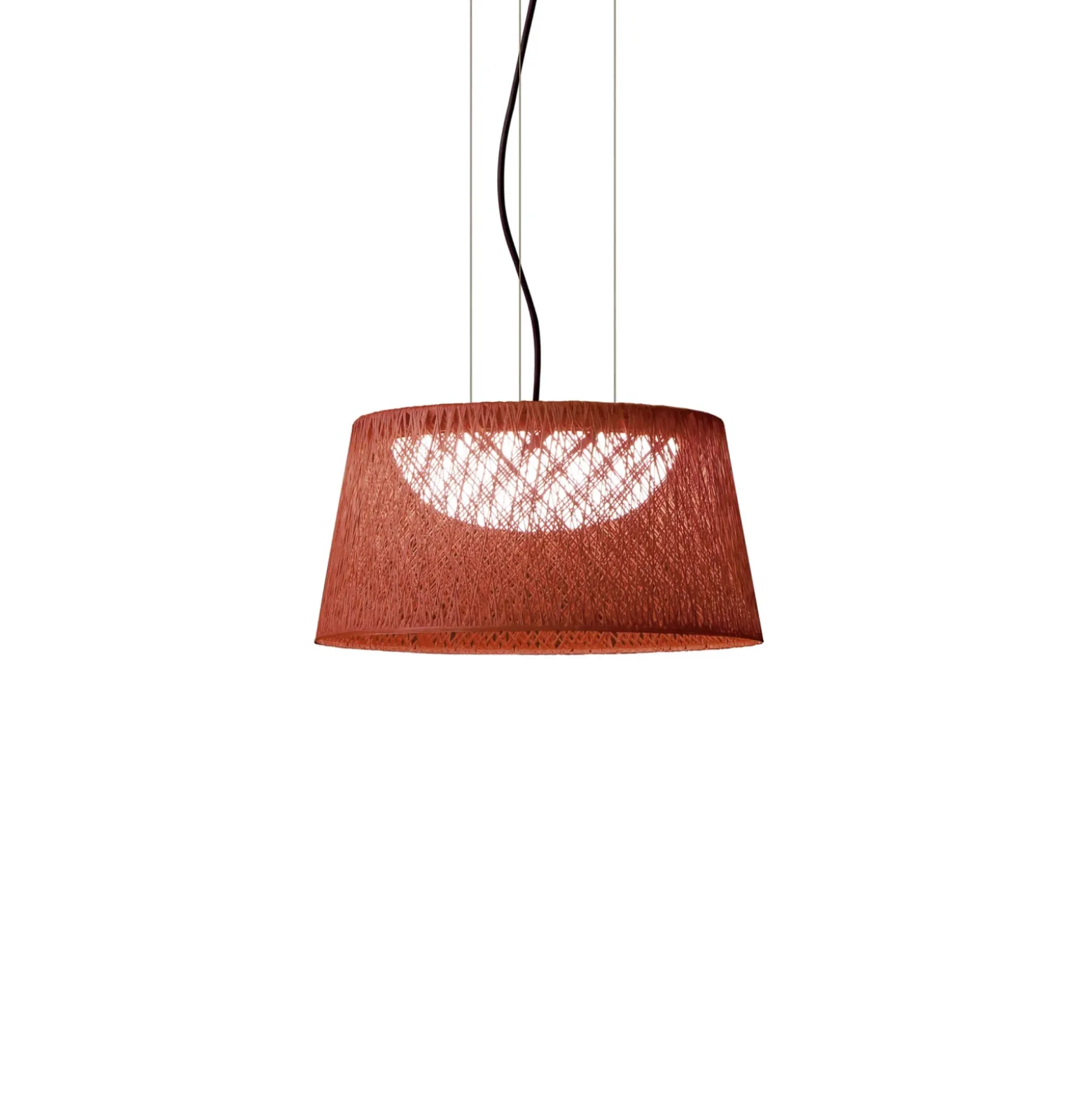 Lampára colgante exterior LED WIND de Vibia, terracota, 30 x 60 cm, 927