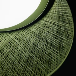 Lampára colgante exterior LED WIND de Vibia, verde, 48 x 60 cm, 927