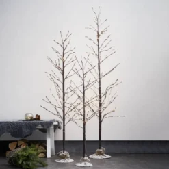 LED árbol decorativo Tobby Tree IP44 marrón altura 120cm
