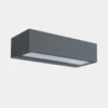 LEDS-C4 Aplique LED para exterior Nemesis, gris, ancho 19,5 cm