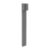 LEDS-C4 Bolardo luminoso Eko Standard, gris, altura 80 cm, aluminio