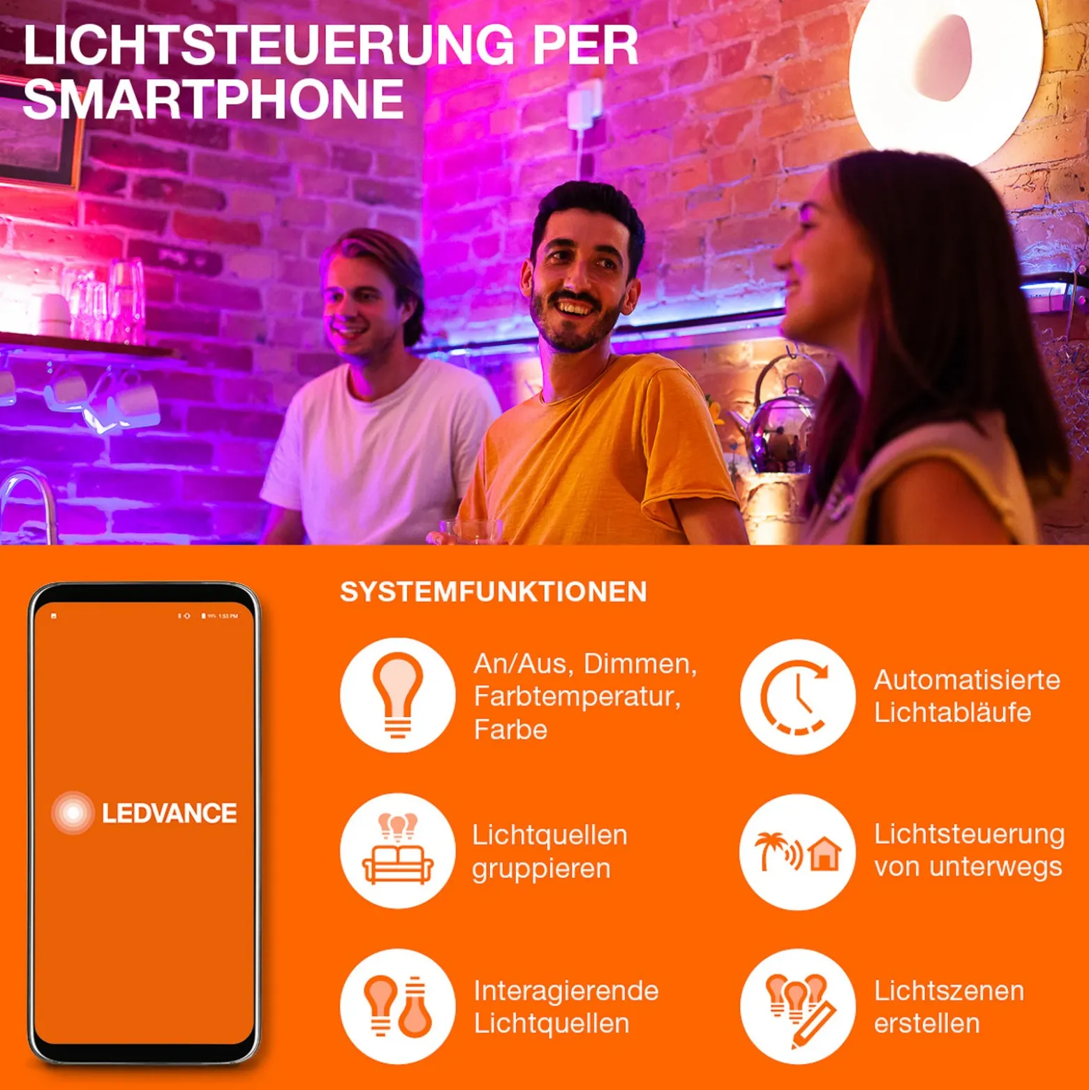 LEDVANCE SMART+ WiFi Circle Control cámara luz