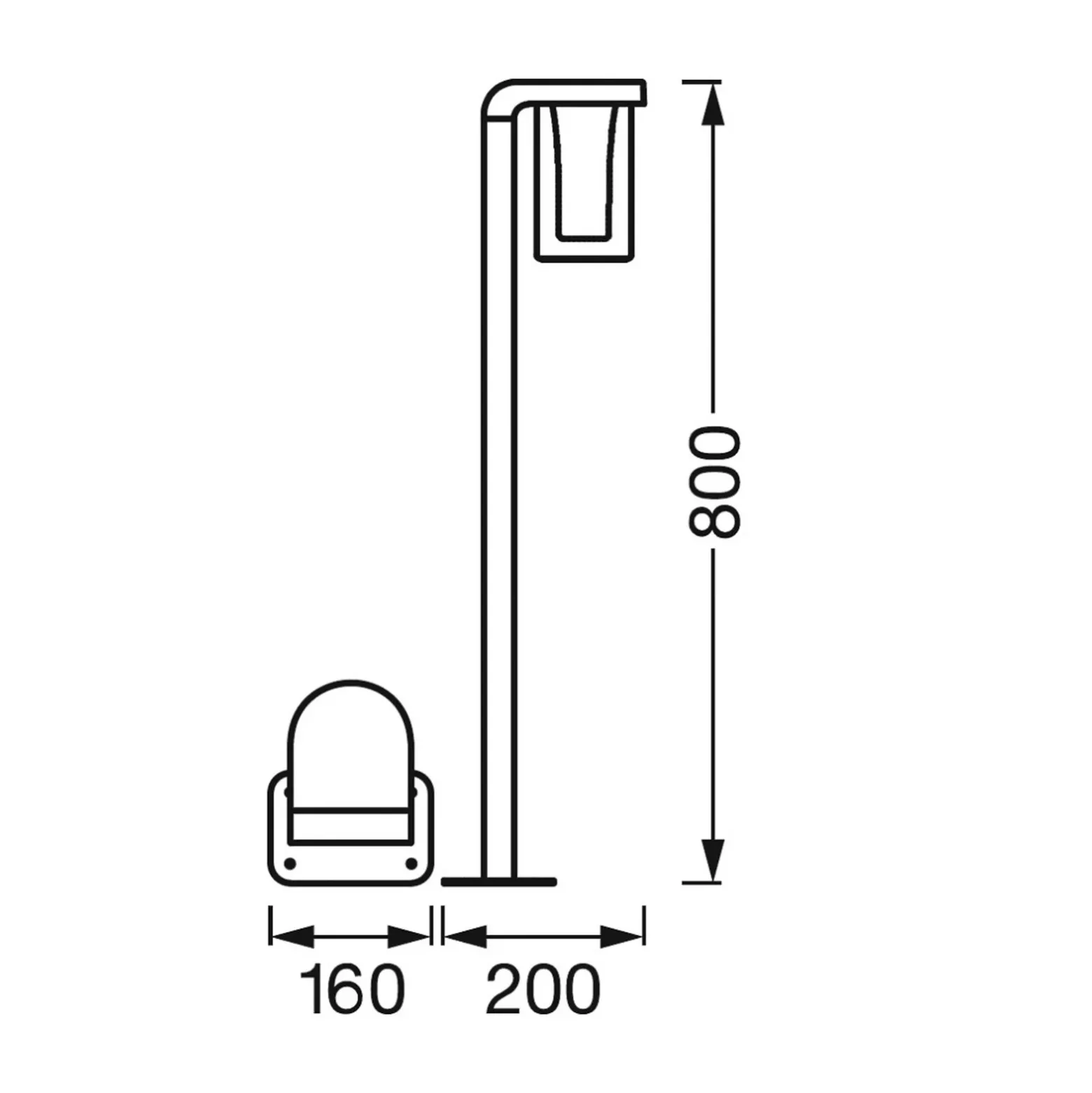 LEDVANCE SMART+ WiFi Outdoor Cascade, altura 80 cm