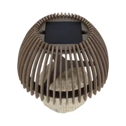 Les Jardins Lámpara de mesa LED Alba, gris/beige, altura 41 cm