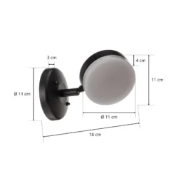 Lindby Amya aplique exterior de aluminio, redondo