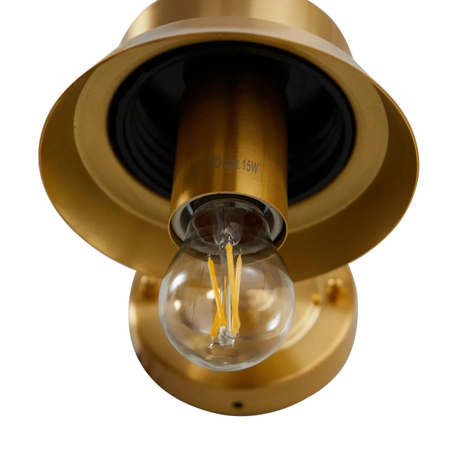 Lindby aplique de exterior Adalie, color latón, acero inoxidable