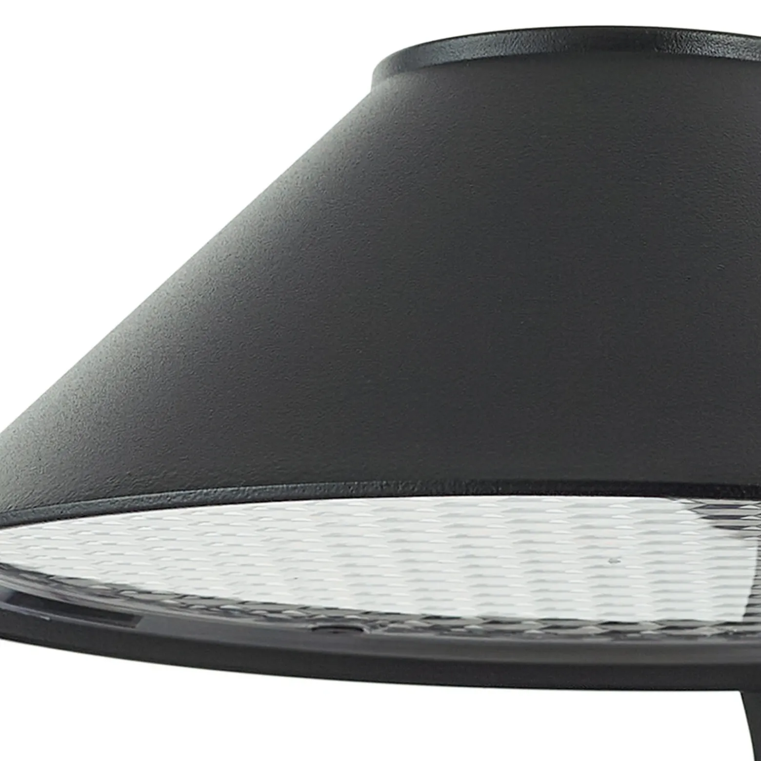 Lindby Aplique de pared LED Capelo, negro, metal, Ø20cm