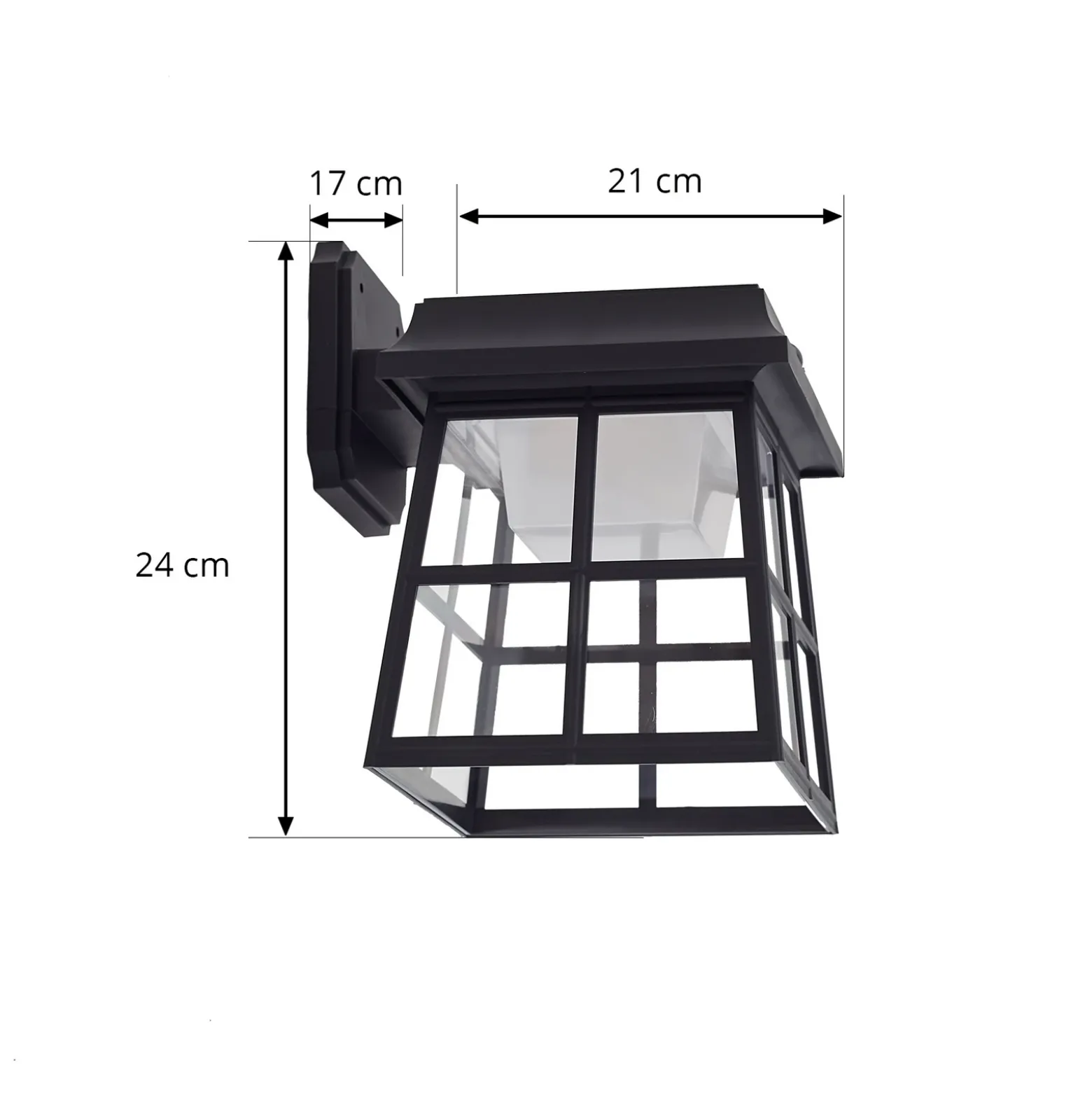 Lindby aplique de pared LED Latarka, altura 24 cm, sensor