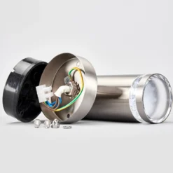 Lindby Aplique LED para exterior Tiberius, acero inoxidable, arriba/abajo, IP44