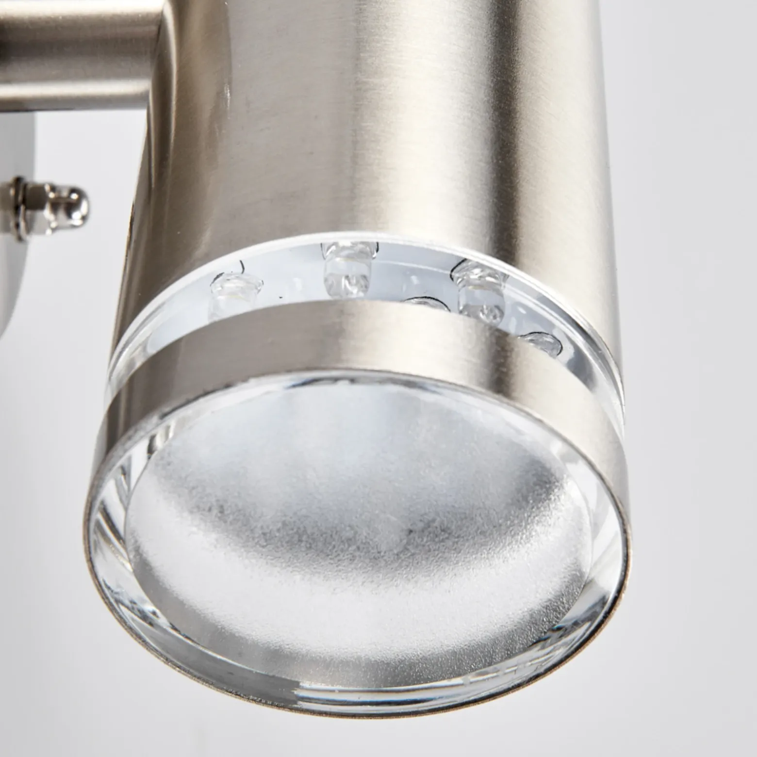 Lindby Aplique LED para exterior Tiberius, acero inoxidable, arriba/abajo, IP44