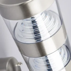 Lindby Aplique LED para exterior Lanea, 22 cm, acero inoxidable, sensor