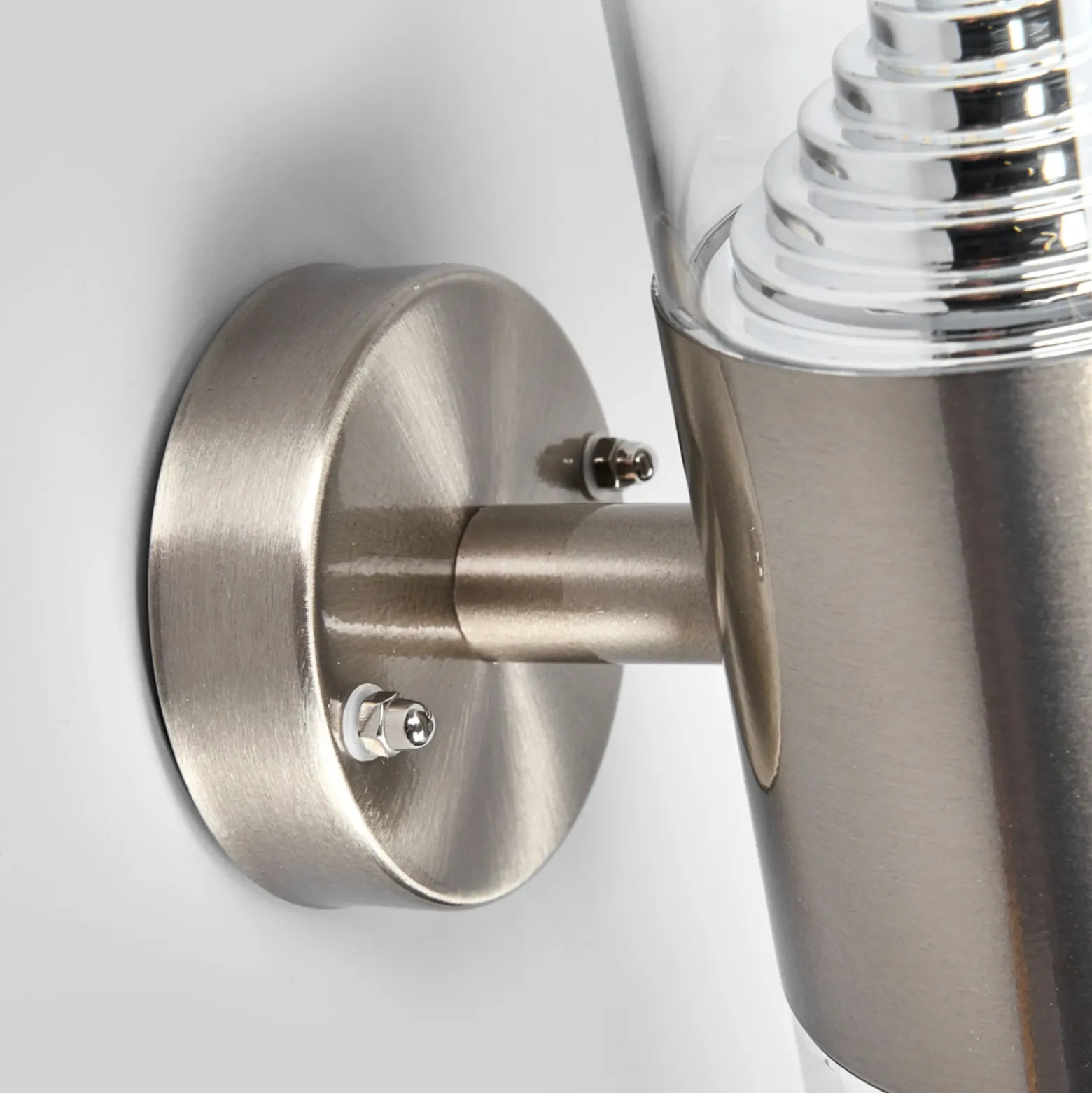 Lindby Aplique LED para exterior Lanea, 21 cm, acero inoxidable, IP44
