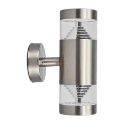 Lindby Aplique LED para exterior Lanea, 21 cm, acero inoxidable, IP44