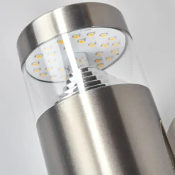 Lindby Aplique LED para exterior Lanea, 21 cm, acero inoxidable, IP44