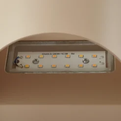Lindby aplique LED para exterior Lenore, beige, metal, 13,5 cm