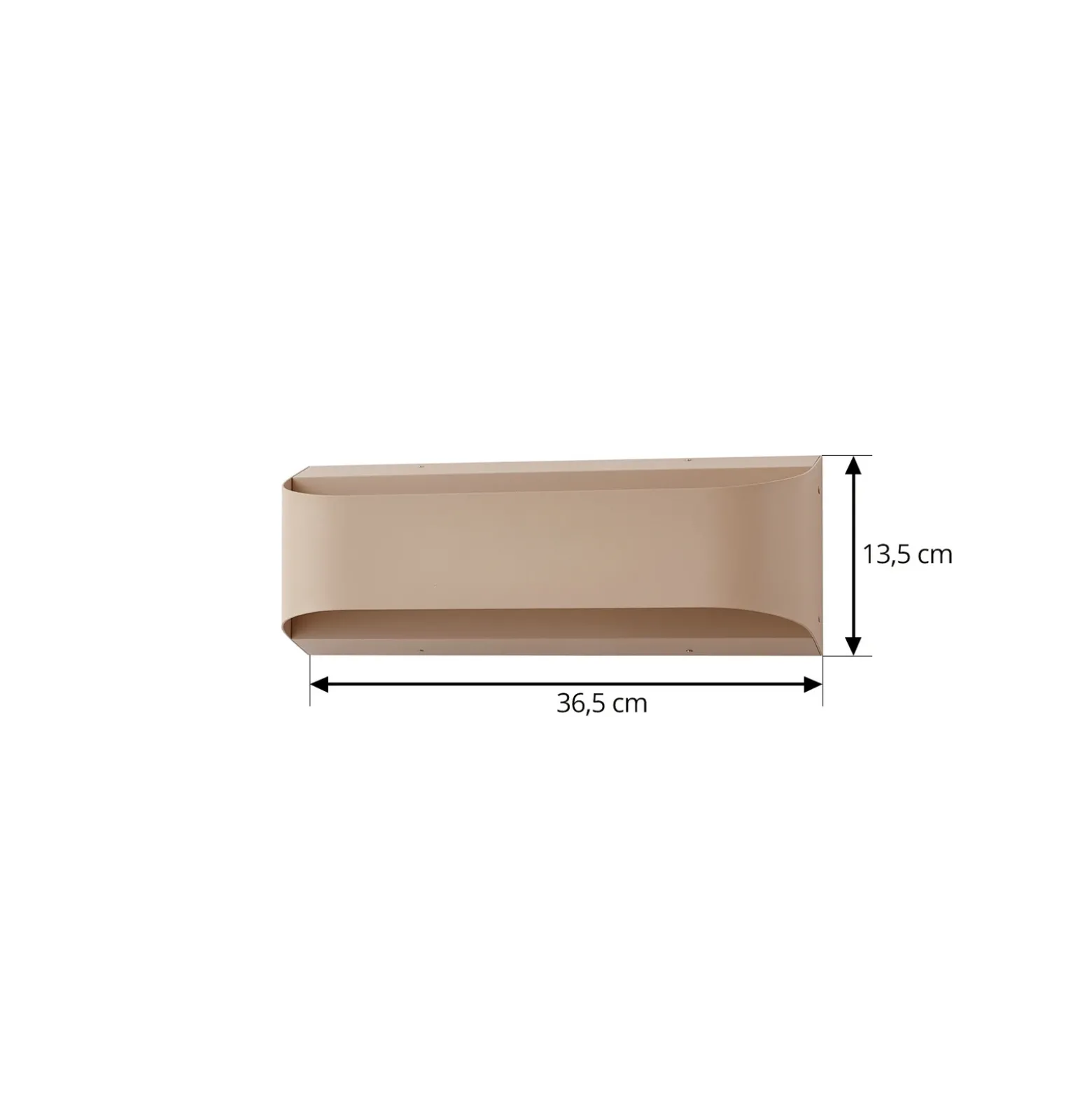 Lindby aplique LED para exterior Lenore, beige, metal, 36,5 cm