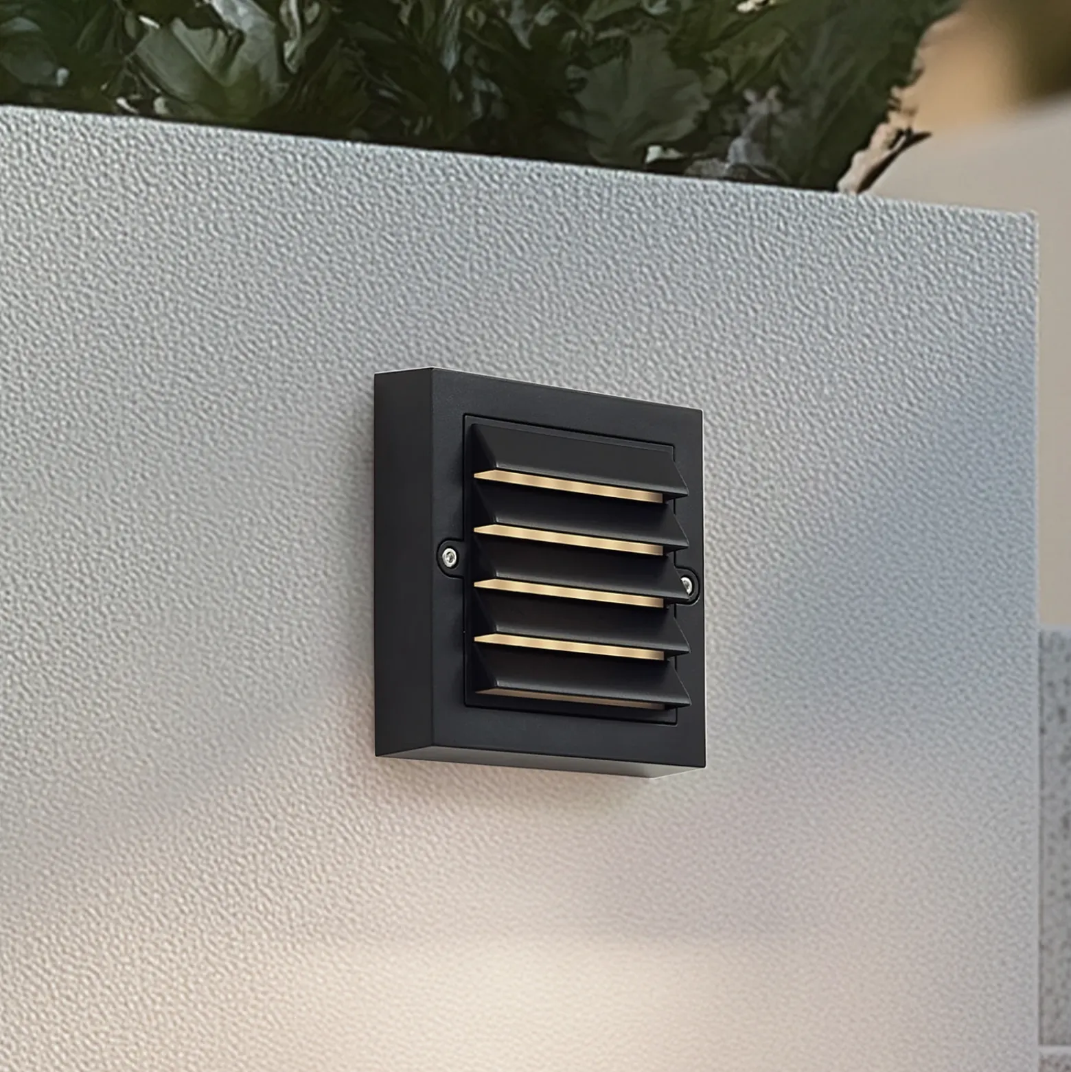 Lindby aplique LED para exterior Muro, negro, PC, juego de 2