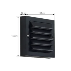 Lindby aplique LED para exterior Muro, negro, PC, juego de 2