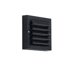 Lindby aplique LED para exterior Muro, negro, PC, juego de 2
