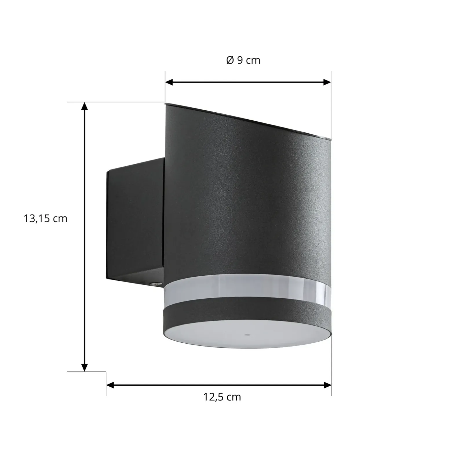 Lindby aplique LED para exterior Bentlas, antracita, IP44