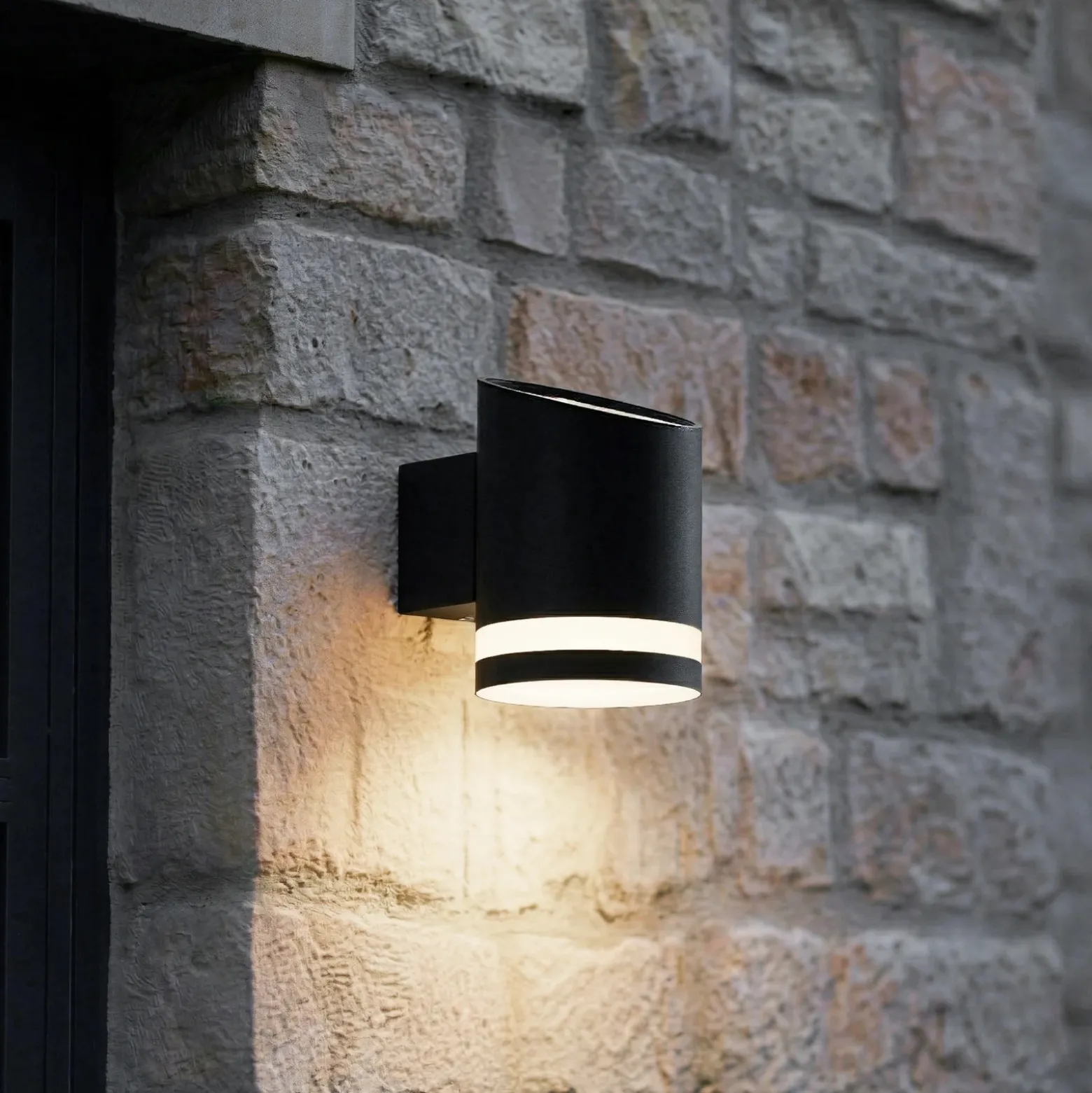 Lindby aplique LED para exterior Bentlas, antracita, IP44