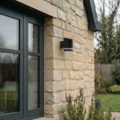 Lindby aplique LED para exterior Bentlas, antracita, IP44