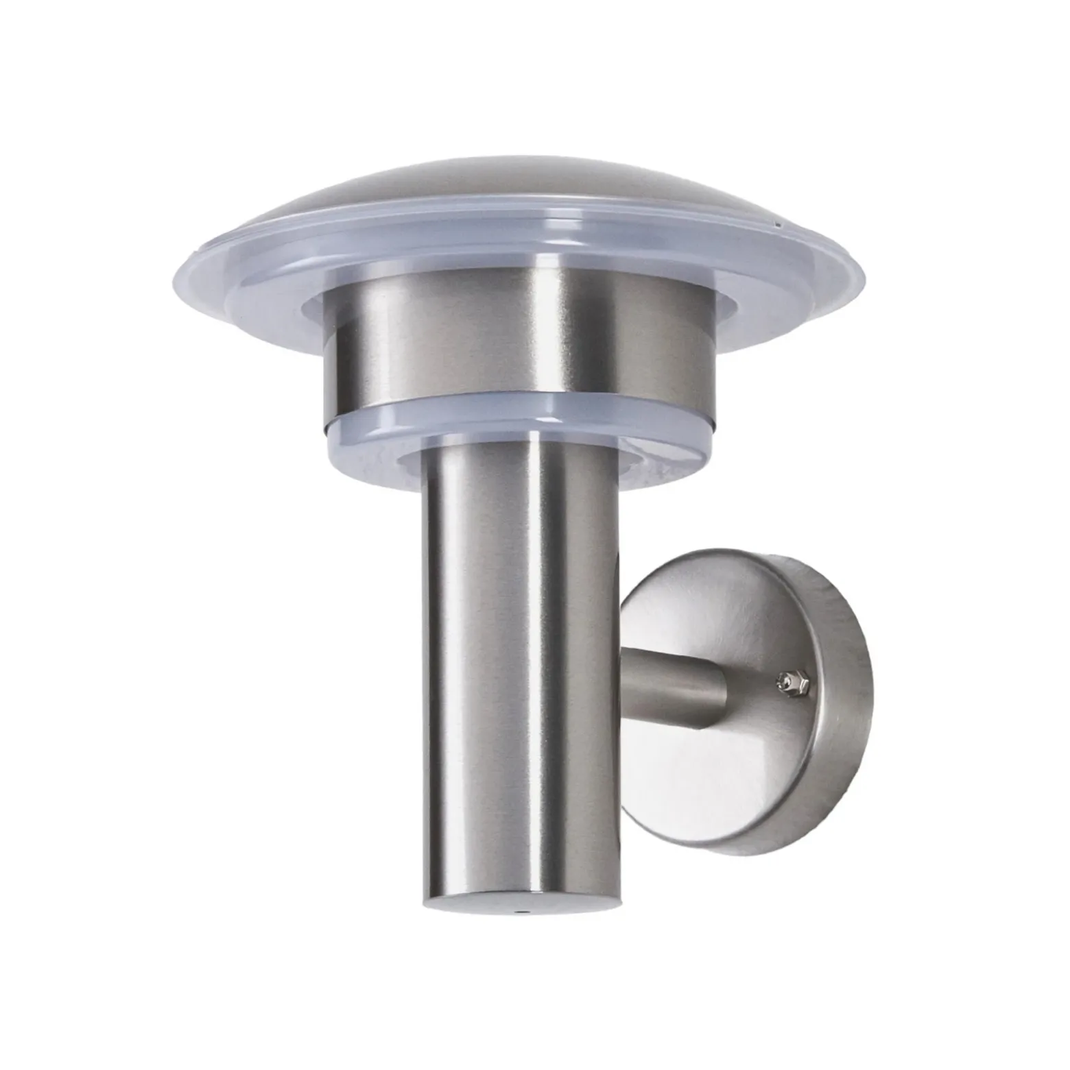 Lindby Aplique LED para exterior Lillie, altura 19 cm, acero inoxidable
