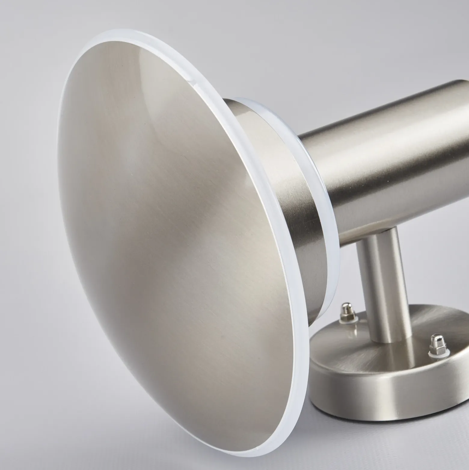 Lindby Aplique LED para exterior Lillie, altura 19 cm, acero inoxidable