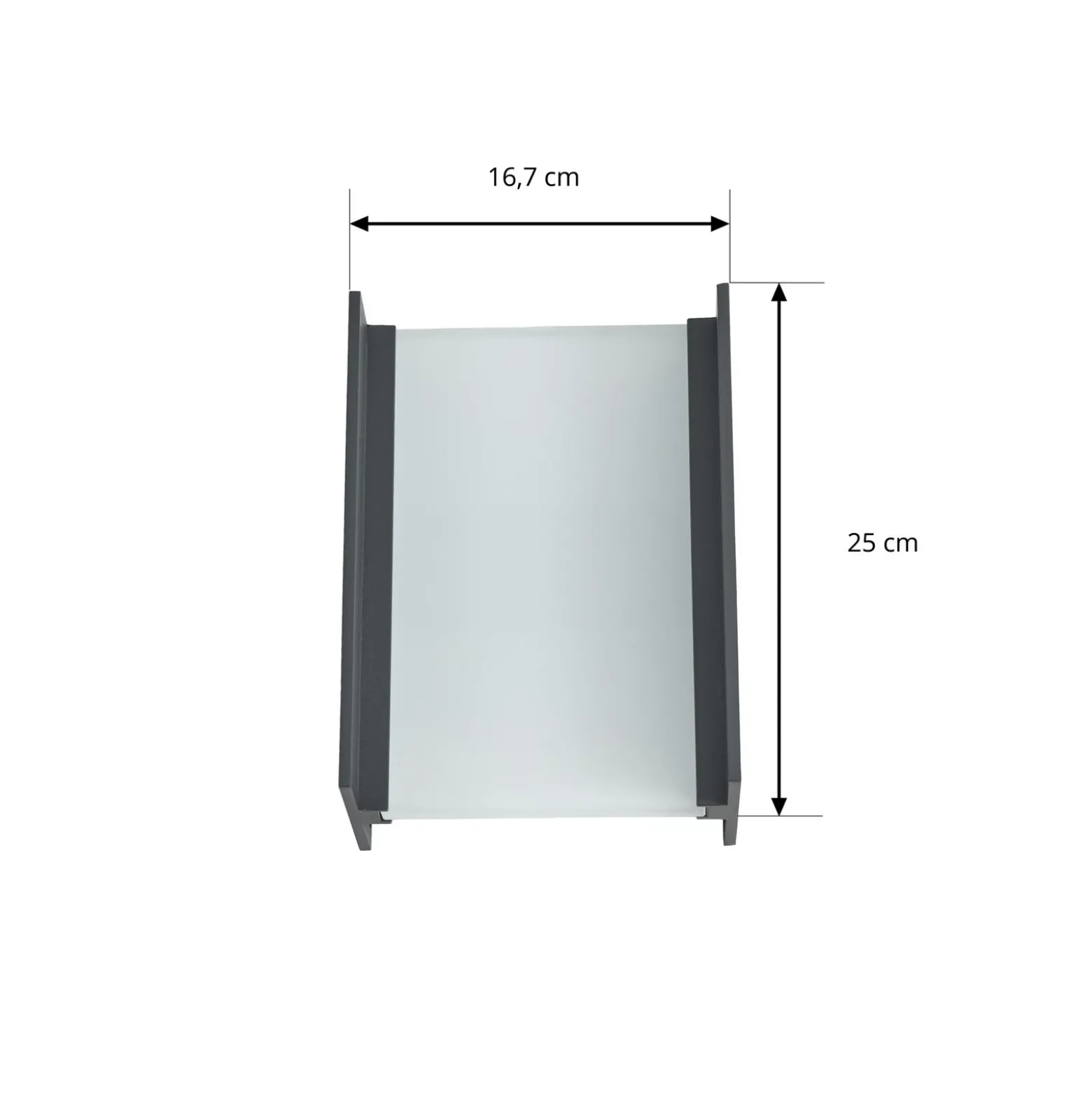 Lindby Aplique LED para exterior Selqa, número de casa, antracita, IP65