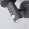 Lindby Aplique para exterior Djori, sensor, antracita, acero inoxidable