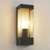 Lindby aplique para exterior Tilian, altura 25 cm, antracita, acero