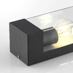 Lindby aplique para exterior Tilian, altura 25 cm, antracita, acero