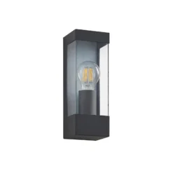 Lindby aplique para exterior Tilian, altura 25 cm, antracita, acero