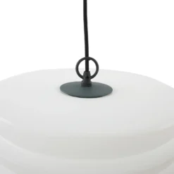 Lindby Arona colgante exterior, Ø 38 cm, blanco