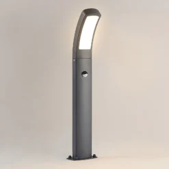 Lindby baliza LED Moshe, 60 cm, antracita, sensor