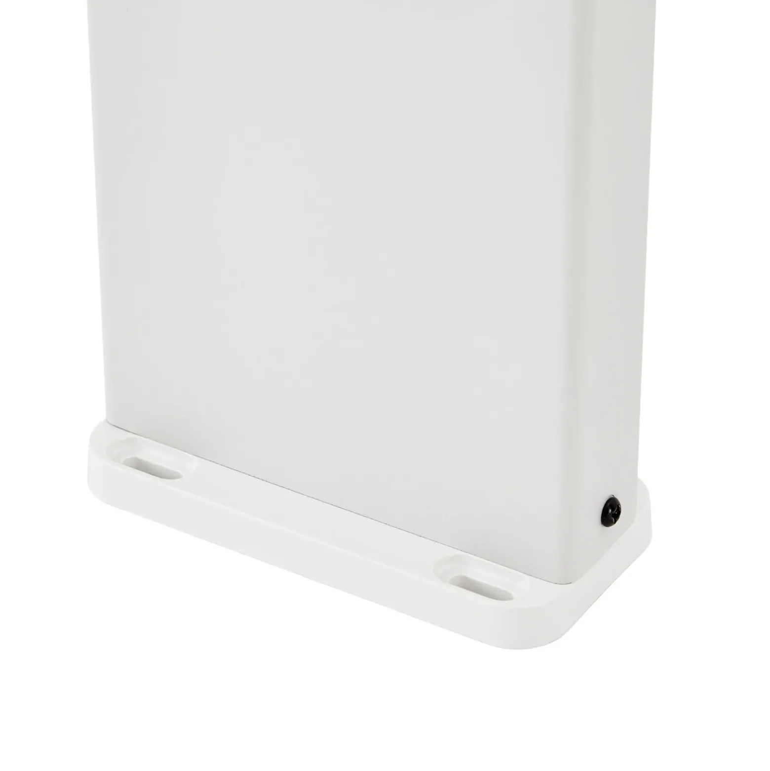 Lindby Baliza LED solar para zócalo Eleazar, blanca, aluminio, sensor