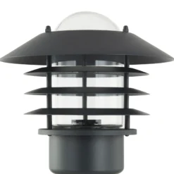 Lindby bolardo luminoso Belmiro, hierro, 100 cm de altura, E27, negro