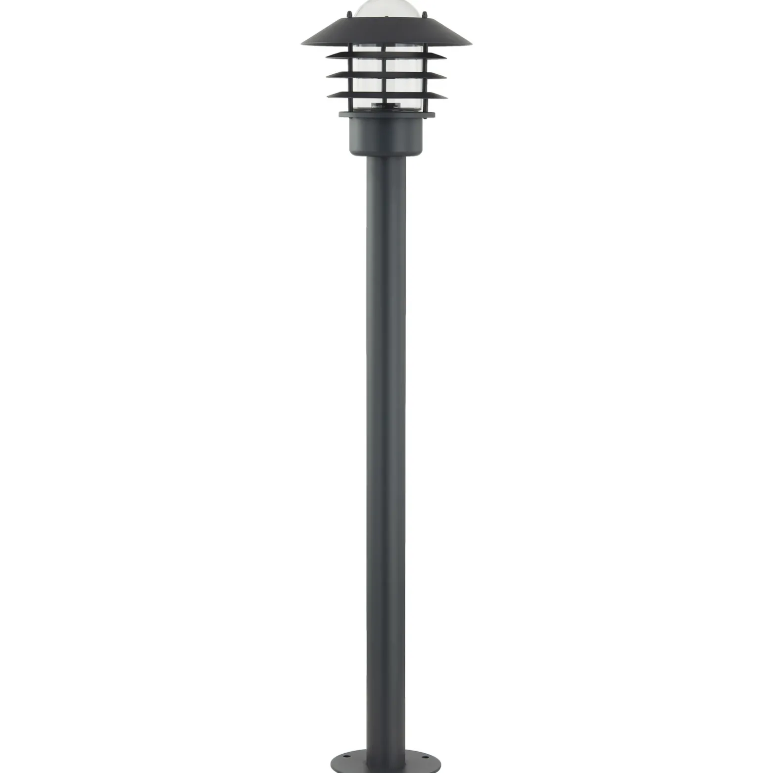 Lindby bolardo luminoso Belmiro, hierro, 100 cm de altura, E27, negro