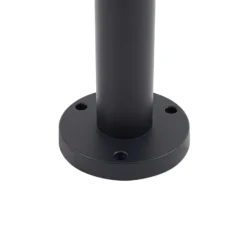 Lindby Bolardo luminoso Bolgar, negro, metal, vidrio, 15 cm