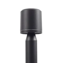 Lindby, bolardo luminoso LED Amila, negro, aluminio, IP54