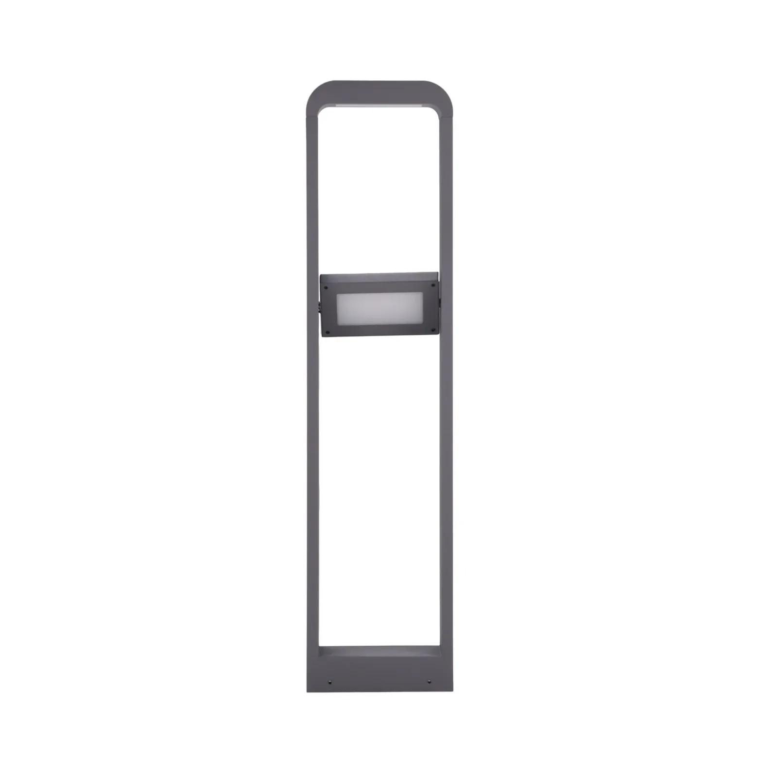 Lindby, bolardo luminoso LED Darko, 80 cm, gris, metal, IP54