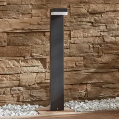 Lindby Bolardo luminoso LED Dionys, altura 70 cm, antracita, metal
