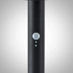 Lindby, bolardo luminoso LED Gregory, 76 cm, sensor, gris oscuro, IP44