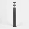 Lindby Bolardo luminoso LED Lanea, 60 cm, negro, acero inoxidable, IP44
