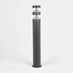 Lindby Bolardo luminoso LED Lanea, 60 cm, negro, acero inoxidable, IP44
