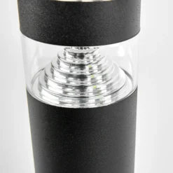 Lindby Bolardo luminoso LED Lanea, 60 cm, negro, acero inoxidable, IP44