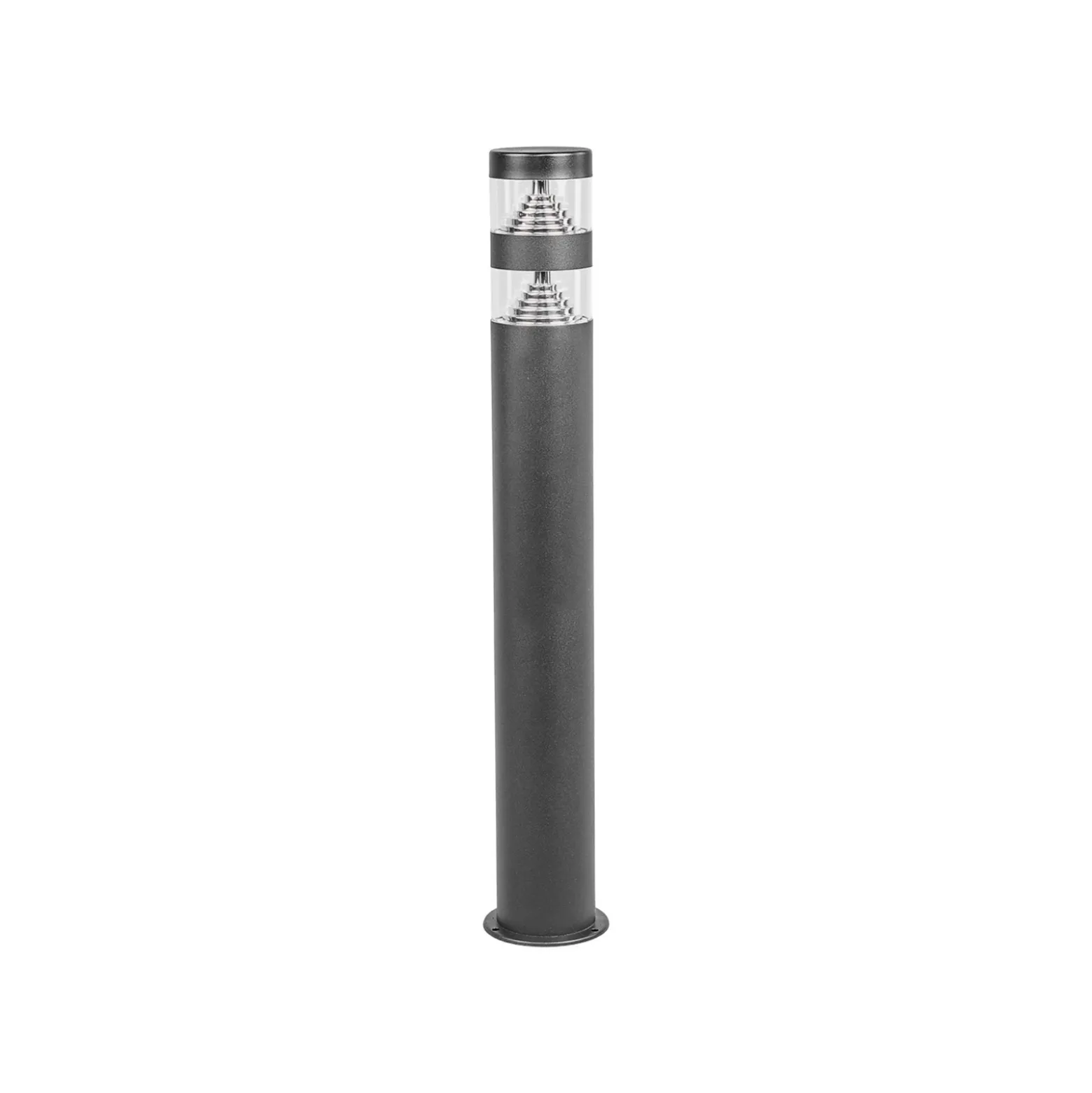 Lindby Bolardo luminoso LED Lanea, 60 cm, negro, acero inoxidable, IP44
