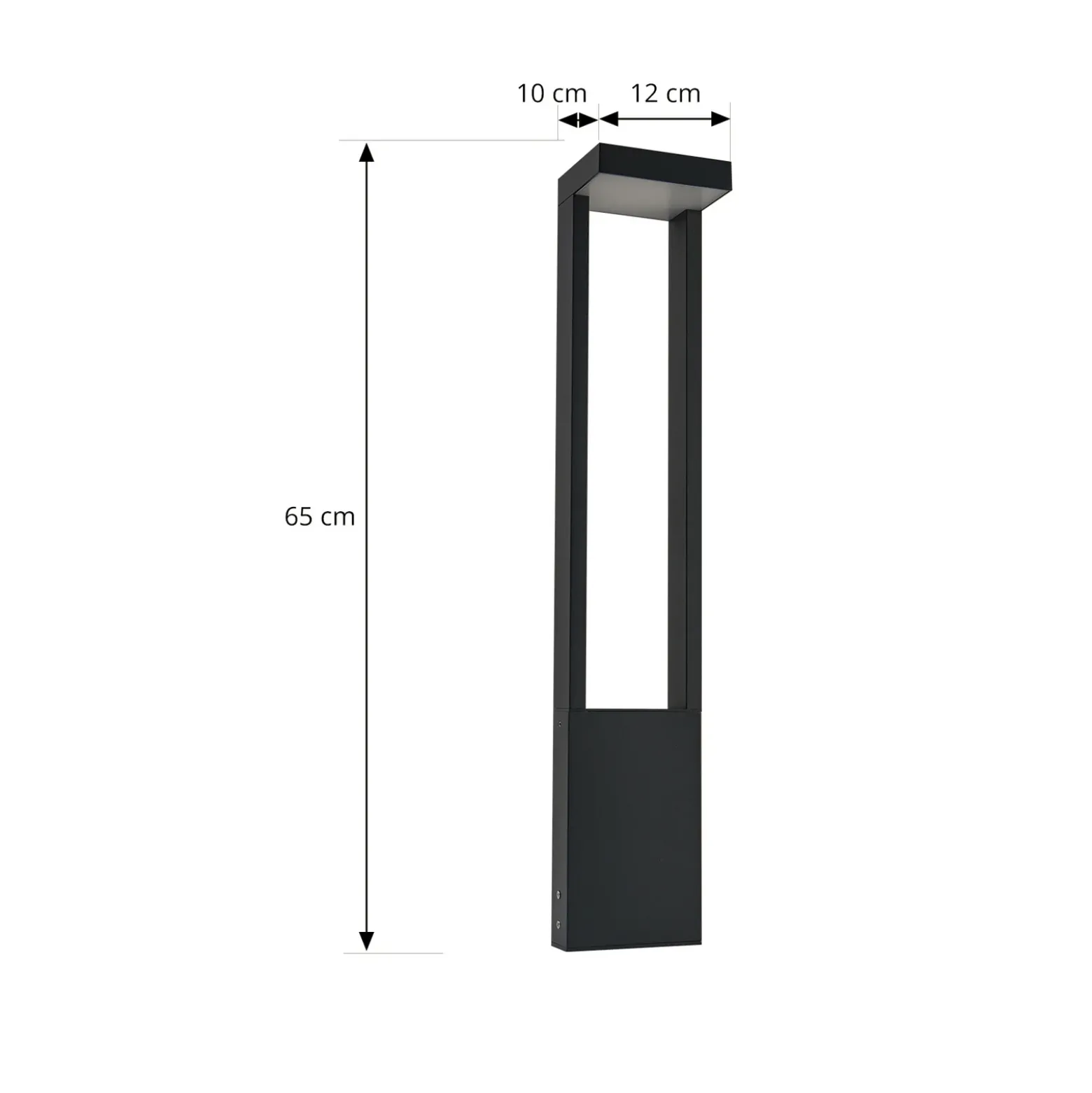 Lindby, bolardo luminoso LED Lonete, altura 65 cm, antracita, IP65