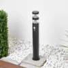 Lindby, bolardo luminoso LED Lanea, 60 cm, negro, sensor, IP44