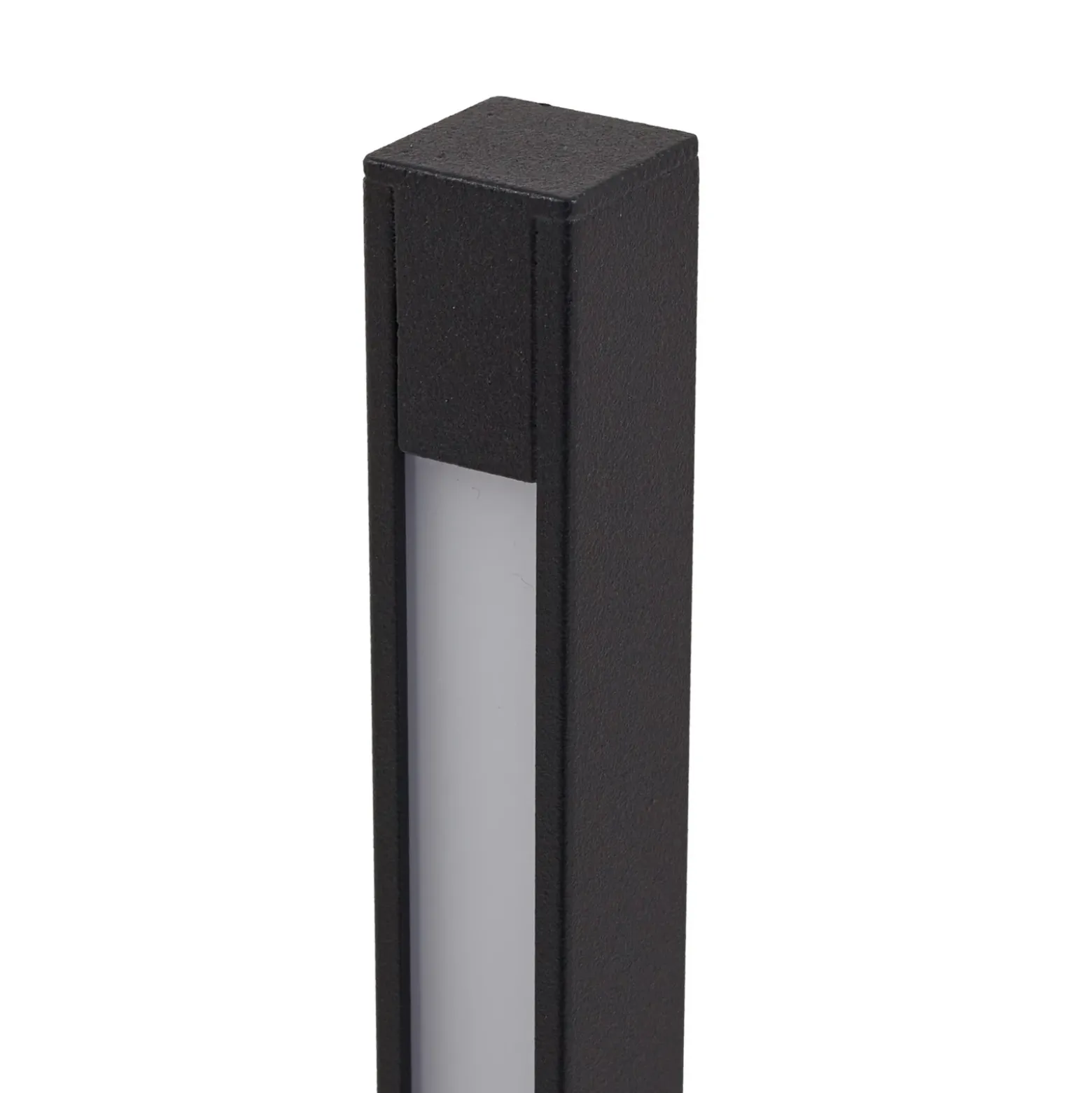 Lindby Bolardo luminoso LED Neano, 120 cm, negro, metal, IP65